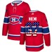 Men Adidas Montreal Canadiens #37 Antti Niemi Authentic Red USA Flag Fashion NHL Jersey