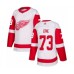 Men Detroit Red Wings #73 Adam Erne Authentic White Away Hockey Stitched Jersey