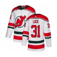 Men Adidas New Jersey Devils #31 Eddie Lack Premier White Alternate NHL Jersey