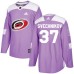 Men Adidas Carolina Hurricanes #37 Andrei Svechnikov Authentic Purple Fights Cancer Practice NHL Jersey