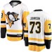 Men Pittsburgh Penguins #73 Jack Johnson Authentic White Away Fanatics Branded Breakaway NHL Jersey