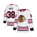 Men Chicago Blackhawks #38 Brandon Hagel Adidas Authentic Away White Stitched Jersey