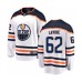 Men Edmonton Oilers #62 Raphael Lavoie Authentic White Away Fanatics Branded Breakaway Hockey Stitched Jersey