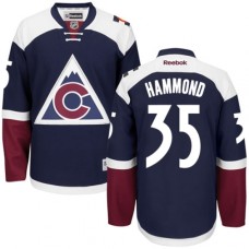 Men Reebok Colorado Avalanche #35 Andrew Hammond Authentic Blue Third NHL Jersey