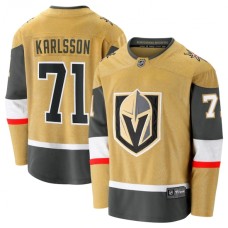 Men Vegas Golden Knights #71 William Karlsson Fanatics Branded Gold 2020-21 Alternate Premier Breakaway Player Stitched Jersey