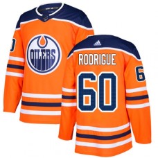 Men Adidas Edmonton Oilers #60 Olivier Rodrigue Authentic Orange Home NHL Jersey