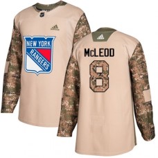 Men Adidas New York Rangers #8 Cody McLeod Authentic Camo Veterans Day Practice NHL Jersey