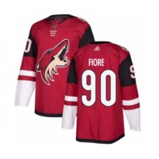 Men Arizona Coyotes #90 Giovanni Fiore Authentic Burgundy Red Home Hockey Stitched Jersey