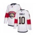 Men Florida Panthers #10 Brett Connolly Authentic White Away Hockey Stitched Jersey