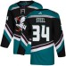 Men Adidas Anaheim Ducks #34 Sam Steel Authentic Black Teal Third NHL Jersey