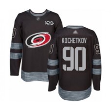 Men Carolina Hurricanes #90 Pyotr Kochetkov Authentic Black 1917-2017 100th Anniversary Hockey Stitched Jersey