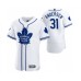 Men Toronto Maple Leafs #31 Frederik Andersen 2020 Hockey x Baseball Crossover Edition Stitched Jersey White