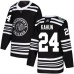 Men Adidas Chicago Blackhawks #24 Dominik Kahun Black Authentic 2019 Winter Classic Stitched NHL Jersey