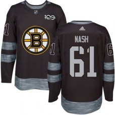 Men Adidas Boston Bruins #61 Rick Nash Authentic Black 1917-2017 100th Anniversary NHL Jersey