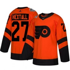 Men Adidas Philadelphia Flyers #27 Ron Hextall Orange Authentic 2019 Stadium Series Stitched NHL Jersey