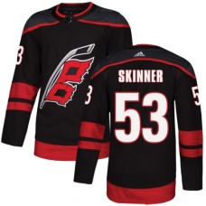 Men Adidas Carolina Hurricanes #53 Jeff Skinner Authentic Black Alternate NHL Jersey