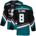 Men Adidas Anaheim Ducks #8 Teemu Selanne Authentic Black Teal Third NHL Jersey