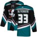 Men Adidas Anaheim Ducks #33 Jakob Silfverberg Authentic Black Teal Third NHL Jersey