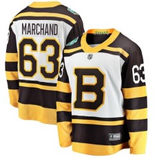 Men Boston Bruins #63 Brad Marchand White 2019 Winter Classic Fanatics Branded Breakaway NHL Jersey