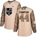 Men Adidas Los Angeles Kings #44 Nate Thompson Authentic Camo Veterans Day Practice NHL Jersey