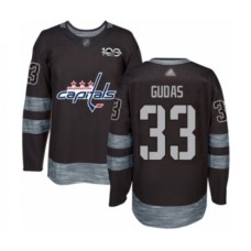 Men Washington Capitals #33 Radko Gudas Authentic Black 1917-2017 100th Anniversary Hockey Stitched Jersey