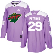 Men Adidas Minnesota Wild #29 Greg Pateryn Authentic Purple Fights Cancer Practice NHL Jersey