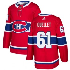 Men Adidas Montreal Canadiens #61 Xavier Ouellet Premier Red Home NHL Jersey