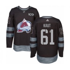 Men Adidas Colorado Avalanche #61 Martin Kaut Authentic Black 1917-2017 100th Anniversary NHL Jersey