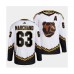 Men Boston Bruins #63 Brad Marchand 2022 White Reverse Retro Stitched Jersey