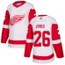 Men Adidas Detroit Red Wings #26 Thomas Vanek Authentic White Away NHL Jersey