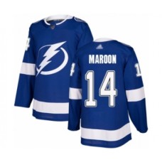 Men Tampa Bay Lightning #14 Patrick Maroon Authentic Royal Blue Home Hockey Stitched Jersey