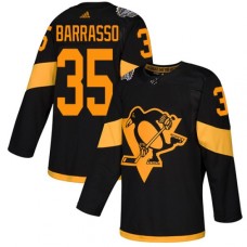 Men Adidas Pittsburgh Penguins #35 Tom Barrasso Black Authentic 2019 Stadium Series Stitched NHL Jersey