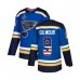 Men St. Louis Blues #9 Doug Gilmour Authentic Blue USA Flag Fashion 2019 Stanley Cup Final Bound Hockey Jersey