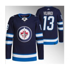 Men Winnipeg Jets #13 Gabriel Vilardi Navy Stitched Jersey