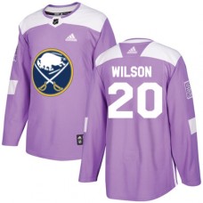 Men Adidas Buffalo Sabres #20 Scott Wilson Authentic Purple Fights Cancer Practice NHL Jersey