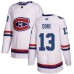 Men Adidas Montreal Canadiens #13 Max Domi Authentic White 2017 100 Classic NHL Jersey