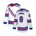 Men New York Rangers #8 Jacob Trouba Authentic White Away Hockey Stitched Jersey