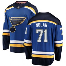 Men St. Louis Blues #71 Jordan Nolan Fanatics Branded Royal Blue Home Breakaway NHL Jersey