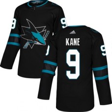 Men Adidas San Jose Sharks #9 Evander Kane Premier Black Alternate NHL Jersey