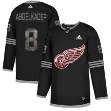 Men Adidas Detroit Red Wings #8 Justin Abdelkader Black Authentic Classic Stitched NHL Jersey