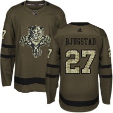 Men Adidas Florida Panthers #27 Nick Bjugstad Authentic Green Salute to Service NHL Jersey