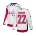 Men Washington Capitals #22 Lucas Johansen Authentic White Away Hockey Stitched Jersey