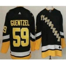 Men Pittsburgh Penguins #59 Jake Guentzel Black Alternate Authentic Stitched Jersey