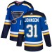 Men Adidas St. Louis Blues #31 Chad Johnson Authentic Royal Blue Home NHL Jersey