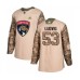 Men Florida Panthers #53 John Ludvig Authentic Camo Veterans Day Practice Hockey Stitched Jersey