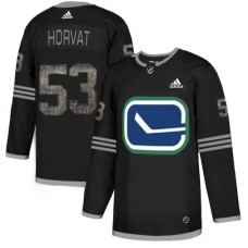 Men Adidas Vancouver Canucks #53 Bo Horvat Black 1 Authentic Classic Stitched NHL Jersey