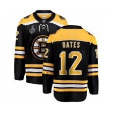 Men Boston Bruins #12 Adam Oates Authentic Black Home Fanatics Branded Breakaway 2019 Stanley Cup Final Bound Hockey Jersey