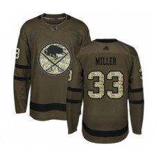 Men Buffalo Sabres #33 Colin Miller Authentic Green Salute to Service Hockey Stitched Jersey