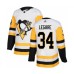 Men Pittsburgh Penguins #34 Nathan Legare Authentic White Away Hockey Stitched Jersey