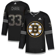 Men Adidas Boston Bruins #33 Zdeno Chara Black Authentic Classic Stitched NHL Jersey